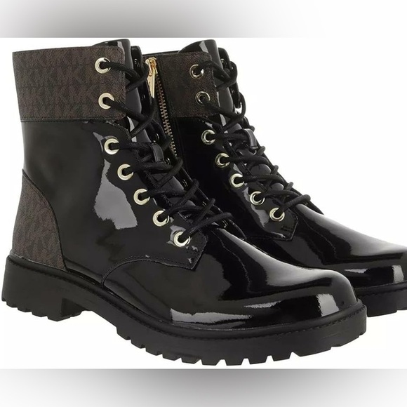 Michael Kors Women’s Alistair Bootie Black/Brown 10 M - Picture 2 of 9